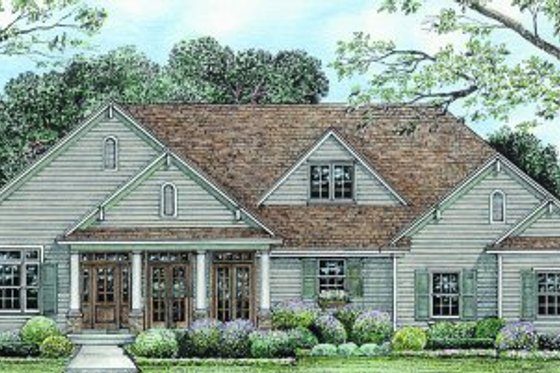 Exterior - Front Elevation 3 for Craftsman House Plan #20-164 - 3 bed, 3 bath