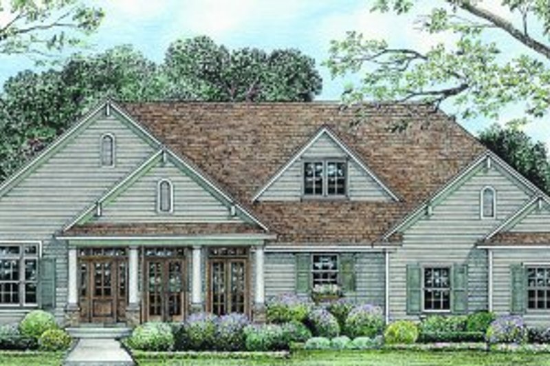 House Blueprint - Exterior - Front Elevation 3 for Craftsman House Plan #20-164 - 3 bed, 3 bath