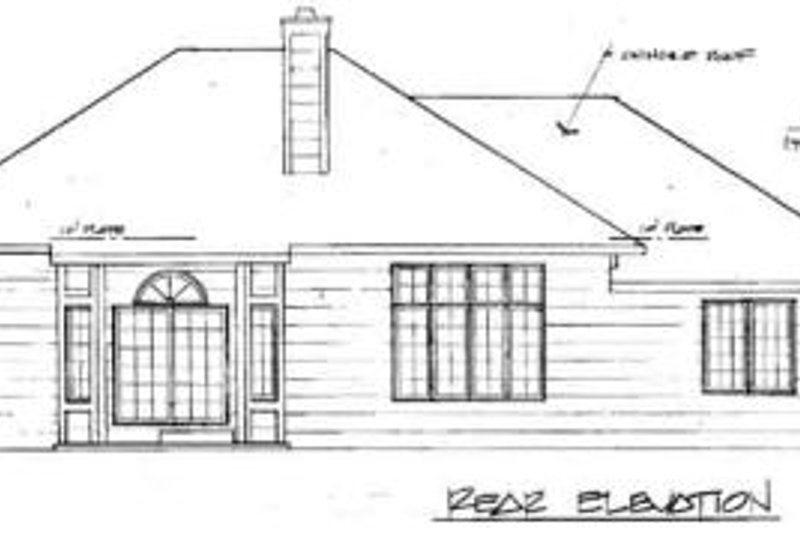 Home Plan - Exterior - Rear Elevation for Traditional House Plan #58-149 - 3 bed, 2 bath