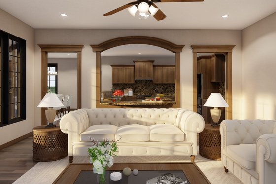 Interior - Family Room 2 for European House Plan #17-3328 - 4 bed, 3.5 bath