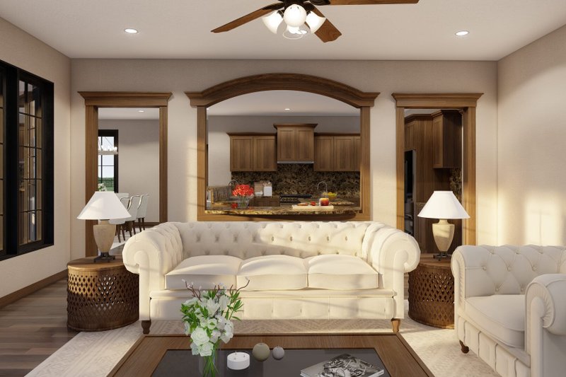 Architectural House Design - Interior - Family Room 2 for European House Plan #17-3328 - 4 bed, 3.5 bath