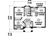 Traditional Style House Plan - 2 Beds 1 Baths 921 Sq/Ft Plan #25-4331 
