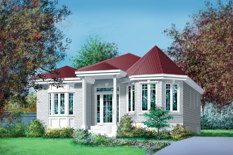 Dream House Plan - European Exterior - Front Elevation Plan #25-1018