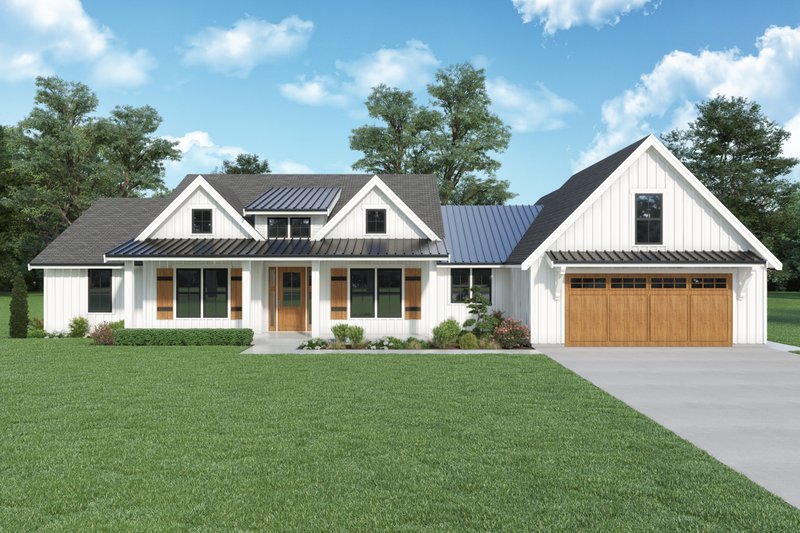 Home Plan - Farmhouse Exterior - Front Elevation Plan #1070-141
