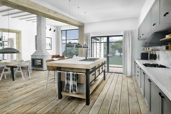 Interior - Kitchen for Modern House Plan #924-15 - 3 bed, 2.5 bath