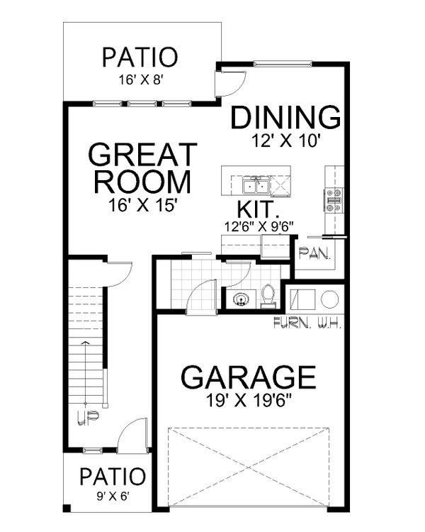 Architectural House Design - Craftsman Floor Plan - Main Floor Plan #112-300