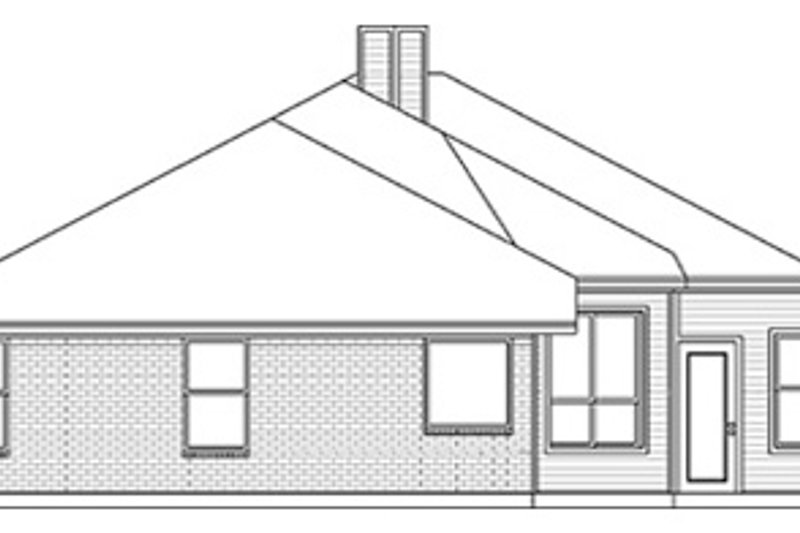 Dream House Plan - Exterior - Rear Elevation for European House Plan #84-244 - 4 bed, 2 bath