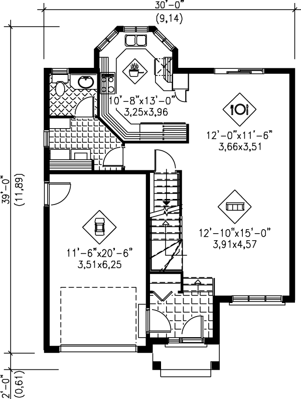 Traditional Floor Plan - Main Floor Plan #25-279
