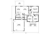 Ranch Style House Plan - 3 Beds 2 Baths 1156 Sq/Ft Plan #124-286 