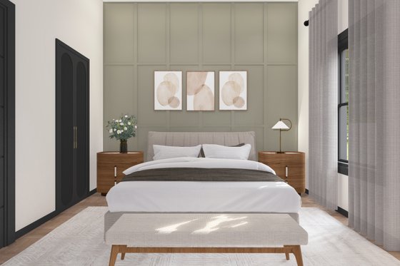 Interior - Master Bedroom for Barndominium House Plan #1064-312 - 3 bed, 1 bath