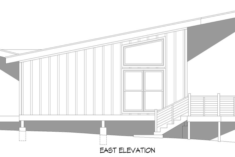 House Blueprint - Exterior - Other Elevation for Contemporary House Plan #932-1458 - 1 bed, 1 bath
