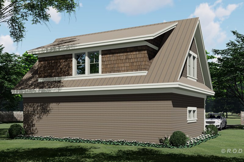 Dream House Plan - Exterior - Rear Elevation for Modern House Plan #51-1571 - 1 bed, 1 bath