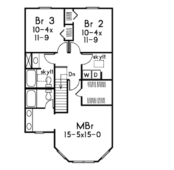 Cottage Floor Plan - Upper Floor Plan #57-227