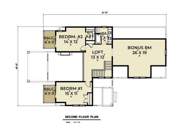 House Blueprint - Craftsman Floor Plan - Upper Floor Plan #1070-189