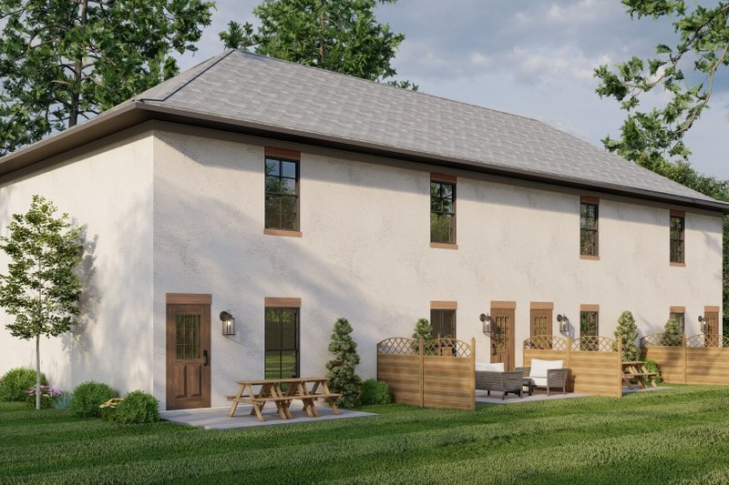 Architectural House Design - Exterior - Rear Elevation for European House Plan #17-3421 - 8 bed, 8 bath