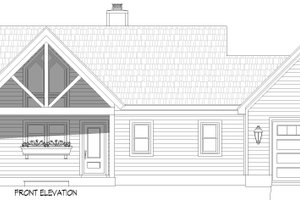 Exterior - Front Elevation 3 for Cottage House Plan #932-1102 - 2 bed, 2 bath