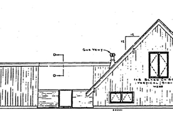 Exterior - Rear Elevation for Cabin House Plan #312-557 - 4 bed, 2 bath