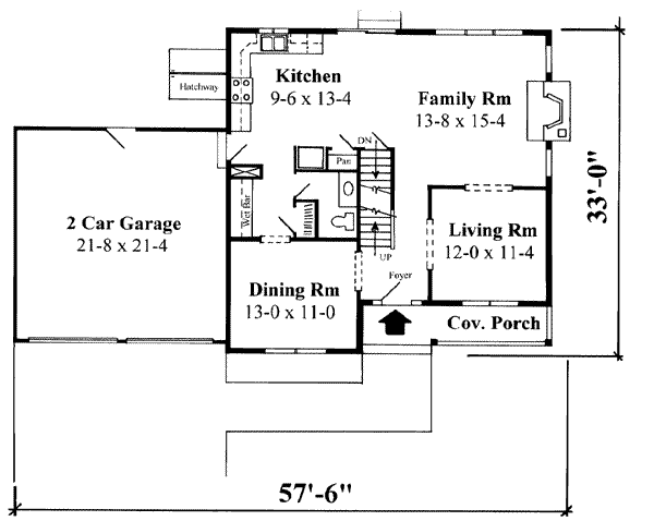 Traditional Floor Plan - Main Floor Plan #75-165