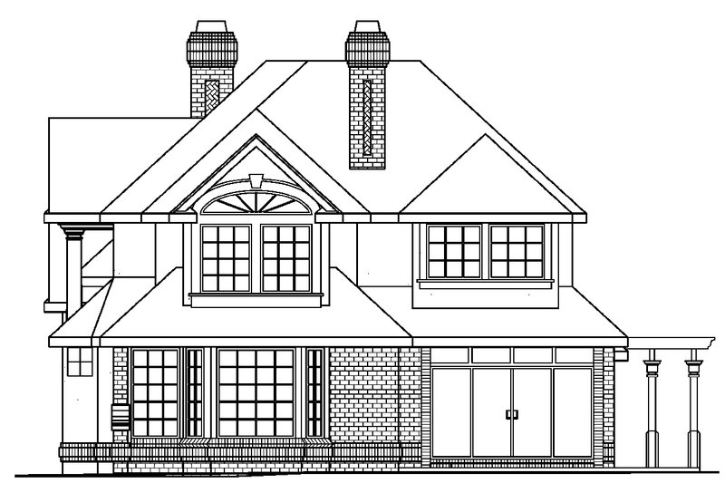 Home Plan - Exterior - Other Elevation 1 for European House Plan #124-349 - 4 bed, 4.5 bath