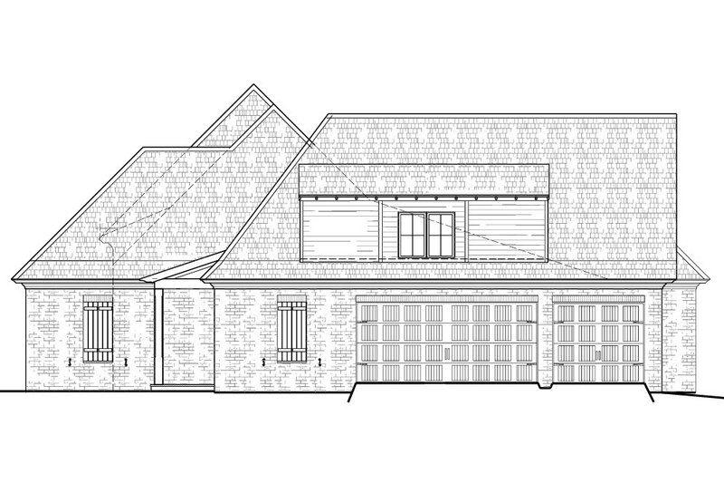 House Plan Design - Exterior - Other Elevation 1 for European House Plan #1081-47 - 4 bed, 3 bath