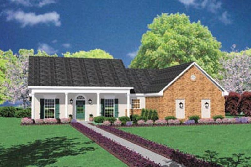 Country Style House Plan - 3 Beds 2 Baths 1320 Sq/Ft Plan #36-113