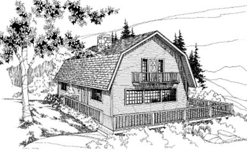 Country Style House Plan - 3 Beds 2 Baths 1680 Sq/Ft Plan #60-112