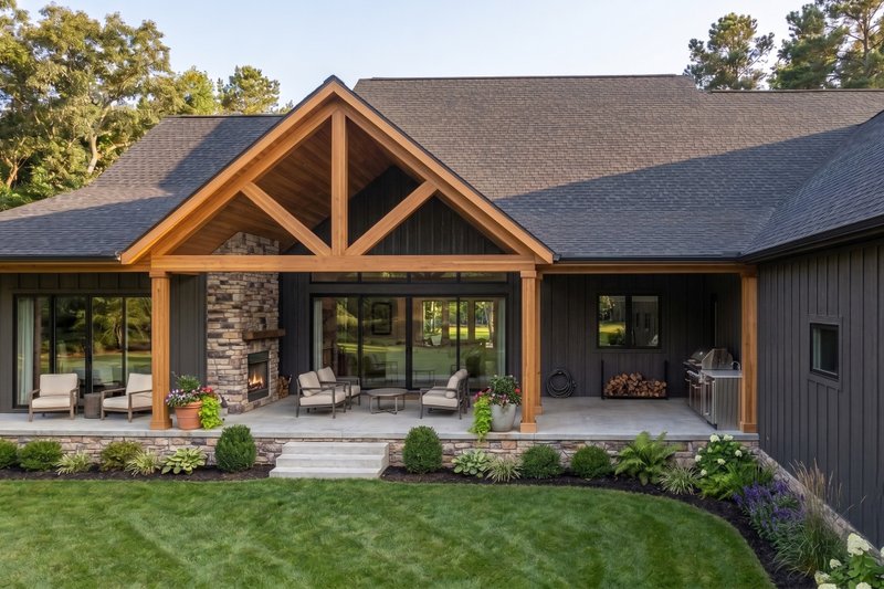 House Plan Design - Exterior - Rear Elevation for Craftsman House Plan #1089-81 - 3 bed, 3.5 bath