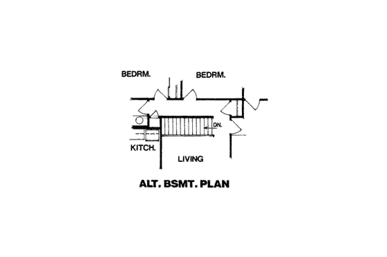 Floor Plan - Other Floor for Ranch House Plan #116-207 - 2 bed, 1 bath