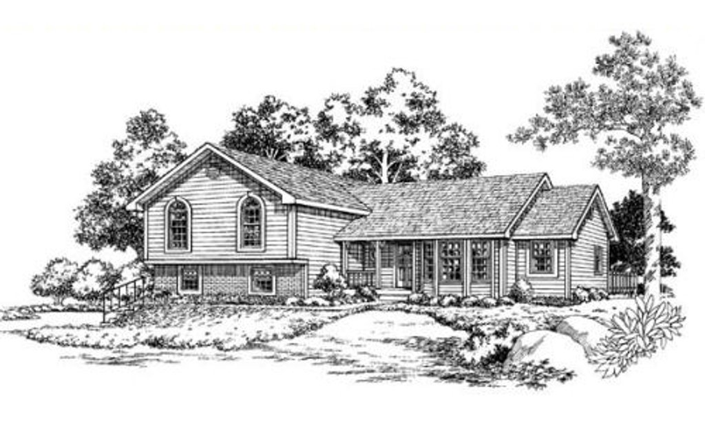 Exterior - Front Elevation 2 for Traditional House Plan #312-799 - 3 bed, 2 bath