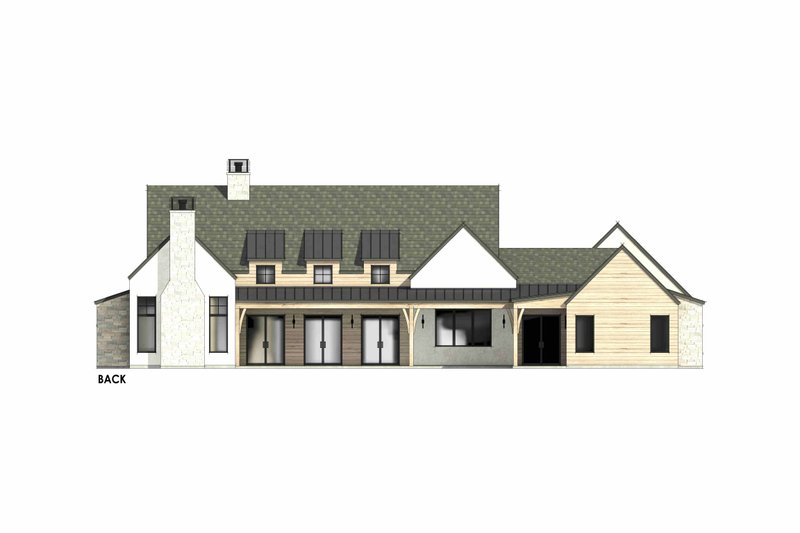 House Design - Exterior - Rear Elevation 2 for Country House Plan #1096-18 - 4 bed, 4.5 bath