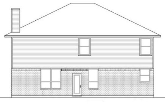 Exterior - Rear Elevation for Classical House Plan #84-318 - 4 bed, 2 bath