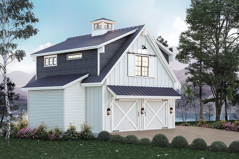 Architectural House Design - Exterior - Front Elevation 3 for Farmhouse House Plan #935-29 - 1 bed, 1 bath