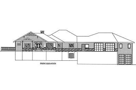 Exterior - Other Elevation 1 for Bungalow House Plan #117-515 - 5 bed, 3.5 bath