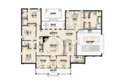European Style House Plan - 4 Beds 3.5 Baths 3042 Sq/Ft Plan #36-228 