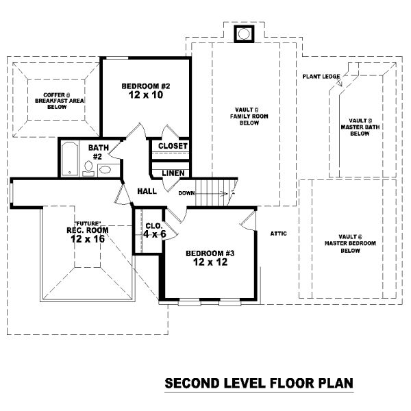 Floor Plan - Upper Floor for European House Plan #81-13645 - 3 bed, 2.5 bath