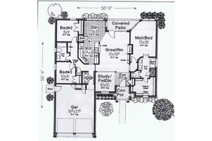 Floor Plan - Main Floor for Colonial House Plan #310-806 - 4 bed, 2.5 bath