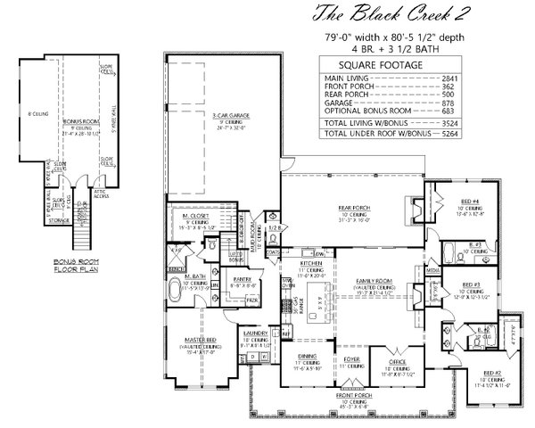 Dream House Plan - Farmhouse Floor Plan - Main Floor Plan #1074-75