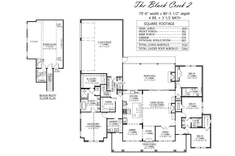 House Plan Design - Floor Plan - Main Floor for Farmhouse House Plan #1074-75 - 4 bed, 3.5 bath