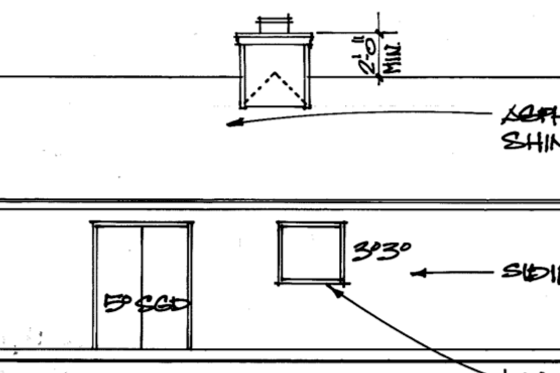 Exterior - Rear Elevation for Ranch House Plan #30-231 - 3 bed, 2 bath