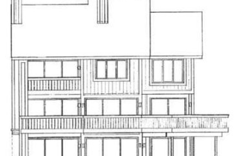 Home Plan - Exterior - Rear Elevation for Contemporary House Plan #72-180 - 4 bed, 3.5 bath