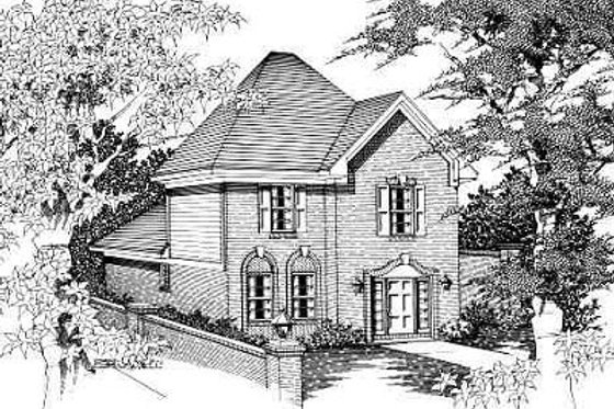 Exterior - Front Elevation for Colonial House Plan #329-216 - 3 bed, 2.5 bath