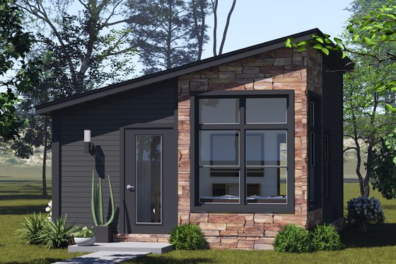 Exterior - Other Elevation for Modern House Plan #513-2385 - 1 bed, 1 bath