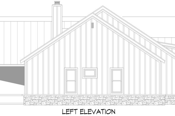 Exterior - Other Elevation for Farmhouse House Plan #932-1212 - 4 bed, 2.5 bath
