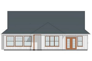 Exterior - Rear Elevation for Farmhouse House Plan #126-179 - 3 bed, 2 bath