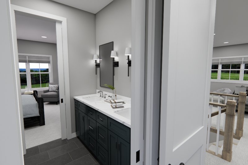 Architectural House Design - Interior - Bathroom 1 for Farmhouse House Plan #51-1270 - 4 bed, 3.5 bath