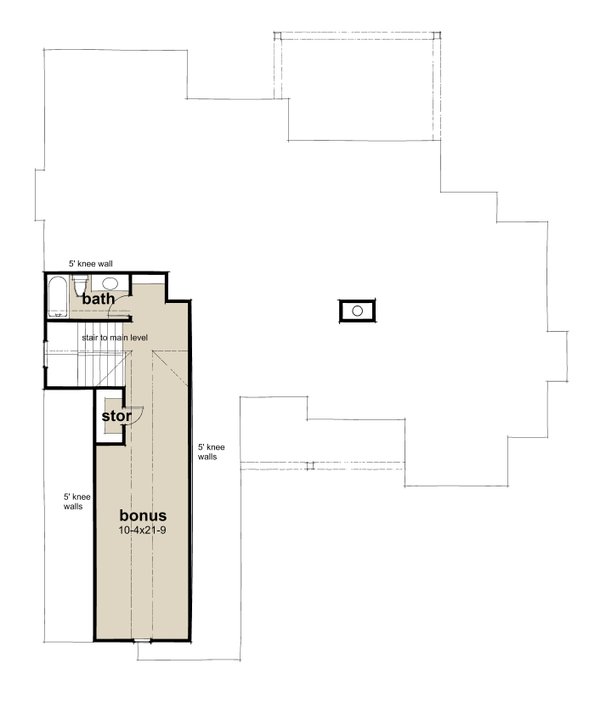 Cottage Floor Plan - Upper Floor Plan #120-280