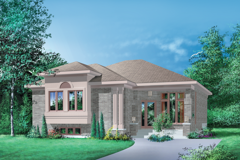 Contemporary Style House Plan - 3 Beds 1 Baths 1348 Sq/Ft Plan #25-1078