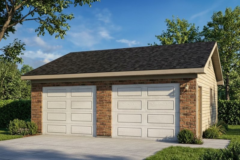 Exterior - Front Elevation 2 for Traditional House Plan #22-451, 0 bath