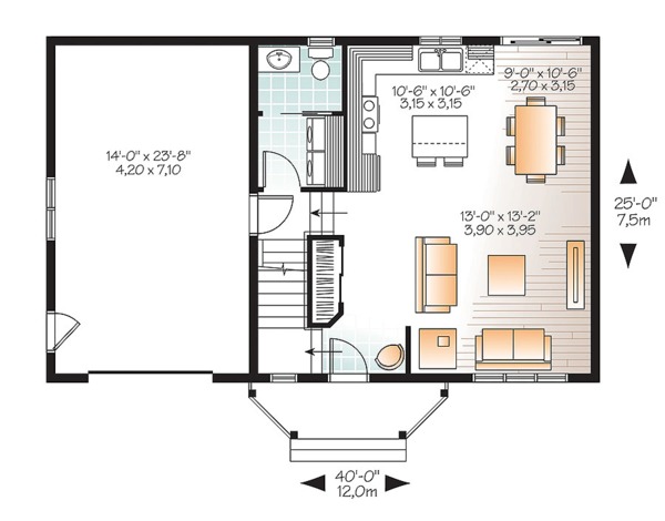 Home Plan - Traditional Floor Plan - Main Floor Plan #23-2624