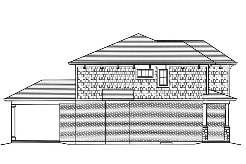 Architectural House Design - Left Side Elevation